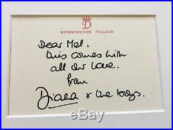 Princess DIANA PSA/DNA KENSINGTON Autograph love DIANA + THE BOYS Signed