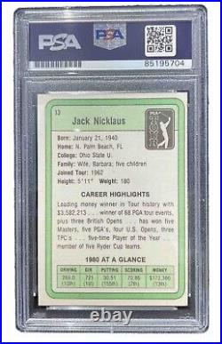 Psa / Dna Jack Nicklaus 1981 Donruss Rookie Card Signed Autograph Masters Champ