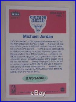 Psa Dna Uda 1986 Fleer Sticker Michael Jordan Auto 8 Signed Rc # 8 Coa Bulls Hof