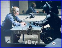 Psa/dna Christian Bale Signed Autographed Batman 11x14 Photo Heath Ledger Joker