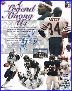 Psa/dna Walter Payton #34 Autographed 8x10 Chicago Bears Photo