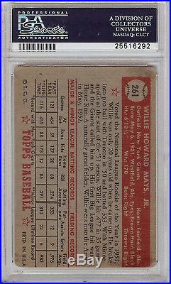 RARE 1952 Topps Willie Mays #261 Signed Autographed Rookie Card PSA DNA COA