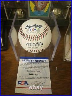 RARE Mike Trout Autographed 2019 ALL STAR GAME OMLB Baseball PSA/DNA WOW