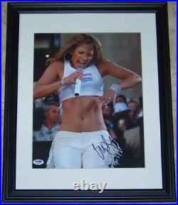 RARE With Love Jennifer Lopez Signed Autographed Framed 11x14 Photo PSA COA