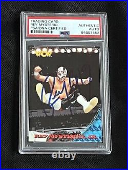 REY MYSTERIO JR. 1998 TOPPS WCWithNWO ROOKIE SIGNED AUTO CARD PSA/DNA CERTIFIED