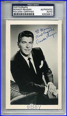 RONALD REAGAN SIGNED PHOTO (3.5 X 5.5 inches), ENCAPSULATED, PSA/DNA #83938815