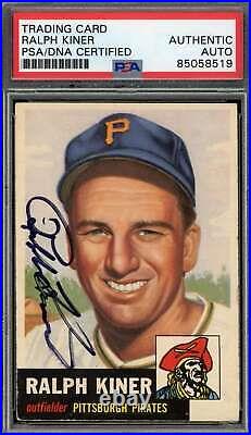 Ralph Kiner PSA DNA Signed 1953 Topps Autograph