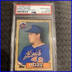 Randy Myers Signed Auto Autograph 1987 Topps Baseball Card Encapsulated PSA/DNA