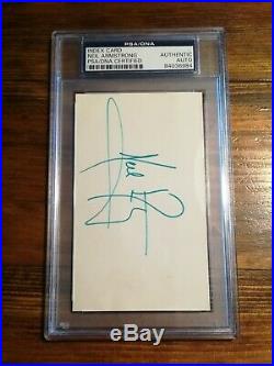 Rare Neil Armstrong Autographed 3x5 Index Card PSA/DNA Certified