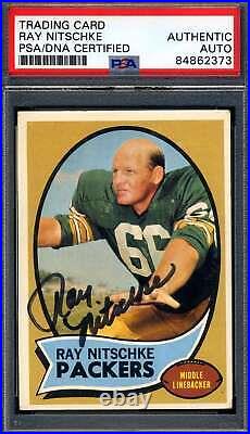 Ray Nitschke PSA DNA Signed 1970 Topps Autograph