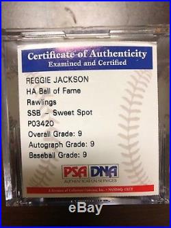 Reggie Jackson Signed Baseball Autographed AUTO PSA/DNA 9 MINT Yankees A's HOF