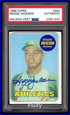 Reggie Jackson signed 1969 Topps Rookie PSA/DNA Authentic Autograph