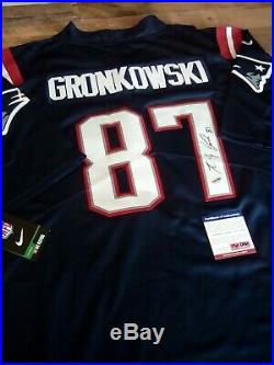 Rob Gronkowski Autographed Signed Nike NFL Game Jersey PSA DNA COA Divorce Sale