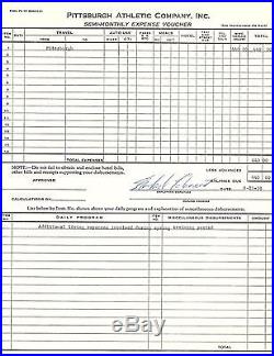 Roberto Clemente Signed Autographed Expense Voucher PSA/DNA RARE Pirates