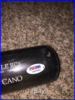 Robinson Cano 2014 Game Used And Autographed Bat G/u 9 By Psa/dna