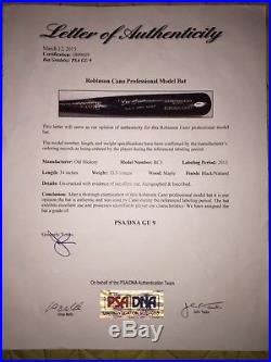 Robinson Cano 2014 Game Used And Autographed Bat G/u 9 By Psa/dna