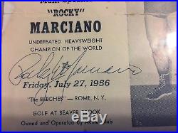 Rocky Marciano Signed PSA/DNA Original Flier Auto Autograph Autographed PSA