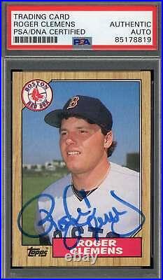 Roger Clemens PSA DNA Signed 1987 Topps Autograph