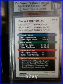 Roger Federer Rc 2003 Netpro Elite Signed Autograph Rookie Card Psa/dna Auto