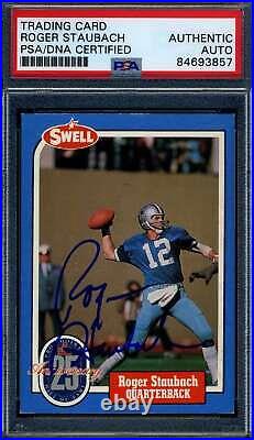 Roger Staubach PSA DNA Signed 1988 Swell Autograph