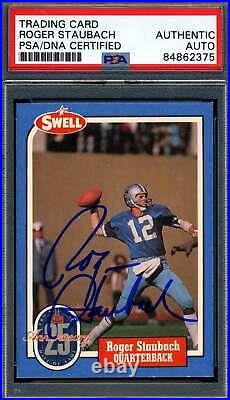 Roger Staubach PSA DNA Signed 1988 Swell Autograph