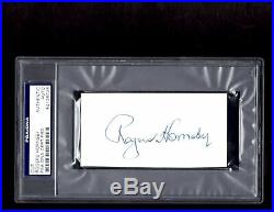 Rogers Hornsby Autographed Signed Index Card- PSA/DNA