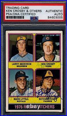 Rookie Pitchers PSA DNA Signed By All 4 1976 Topps Autograph