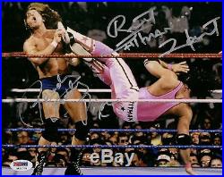 Rowdy Roddy Piper Bret Hart Signed 8x10 Photo PSA/DNA COA WWE Picture Autograph