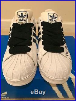 Run DMC Autographed Signed Adidas Superstar Sneakers Shoes Size 14 PSA/DNA Rare
