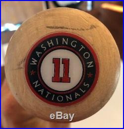 Ryan Zimmerman Washington Nationals Autographed Game Used Bat PSA/DNA COA