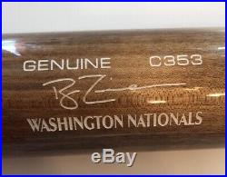 Ryan Zimmerman Washington Nationals Autographed Game Used Bat PSA/DNA COA
