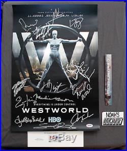 SDCC 2017 Comic-Con HBO Westworld Cast Signed Autographed Poster with PSA DNA COA