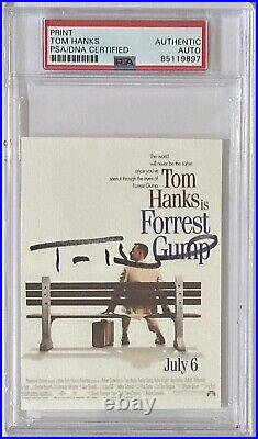 SIGNED Tom Hanks Forrest Gump Movie Poster Picture Print PSA DNA COA Autograph