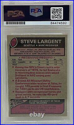STEVE LARGENT Signed 1977 TOPPS Seattle SEAHAWKS Football Rookie CARD #177 PSA