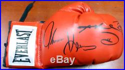 Sale! 3 Boxing Greats Autographed Boxing Glove Leonard Hearns Duran Rh Psa/dna