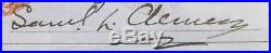 Samuel Clemens Iconic Author Autograph Signed Check PSA/DNA Authenticated
