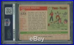 Sandy Koufax Psa/dna 10 Gem Mint Signed 1955 Topps Rookie Card #123 Autographed
