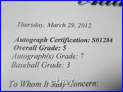 Satchel Paige Cleveland Indians signed autographed baseball PSA DNA 7 GRADED
