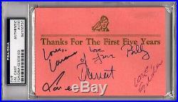 Saturday Night Live Cast (6) with Bill Murray Signed Autographed Cut PSA/DNA & JSA