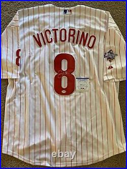 Shane Victorino Autographed/Signed Philadelphia Phillies Mlb Jersey Psa/Dna Coa