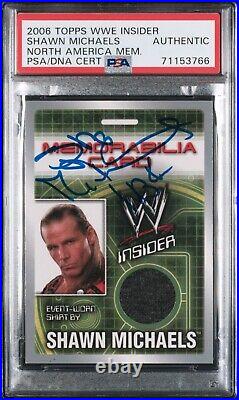 Shawn Michaels 2006 Topps WWE Insider Event Jersey Autograph Auto PSA DNA POP 1