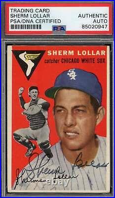 Sherm Lollar PSA DNA Signed 1954 Topps Autograph