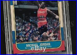 Signed 1986/87 Fleer 57 Michael Jordan Real Autograph True Rookie Card Rc Psadna