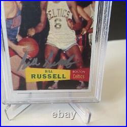 Signed Bill Russell Topps #77 Autograph RC PSA DNA Certified Auto NBA RP HOF