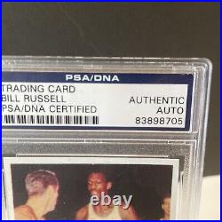 Signed Bill Russell Topps #77 Autograph RC PSA DNA Certified Auto NBA RP HOF