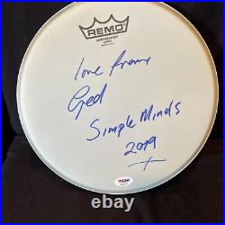 Simple Minds Signed Autograph Drumhead PSA/DNA Authenticity