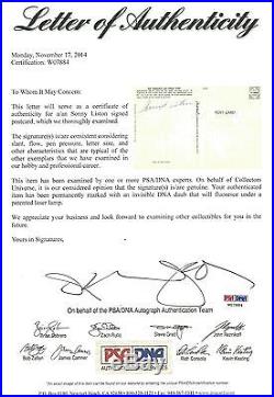 Sonny Liston Signed Original Las Vegas Post Card PSA/DNA LOA Boxing Autograph