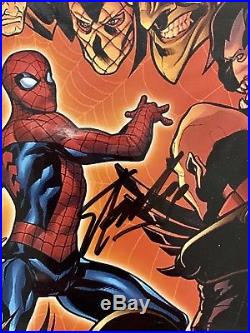 Stan Lee Signed Spider Man Vs Villians Photo Authentic Psa/Dna Autograph