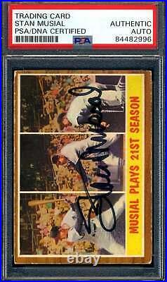 Stan Musial PSA DNA Coa Signed 1962 Topps Autograph