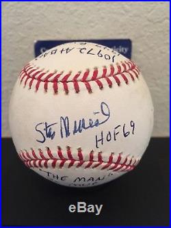 Stan Musial Signed Autographed Stat Ball Heavily Inscribed PSA/DNA COA STL HOF
